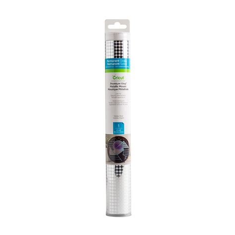 Cricut Premium Vinyl Mosaic Metallic Silver Circles 30.5 cm x 122 cm; 1 roll 12" x 48" (30.5 cm x 122 cm); Recommended for indoor use; Lies flat without tunneling or bubbling for a perfect cut; Easy to weed, effortless to apply for a gorgeous foil effect